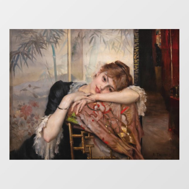 Albert Edelfelt - The Parisienne / Virginie Wall Decal (Front)