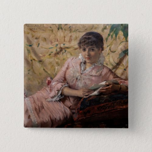 Albert Edelfelt _ The Reading Parisienne Button