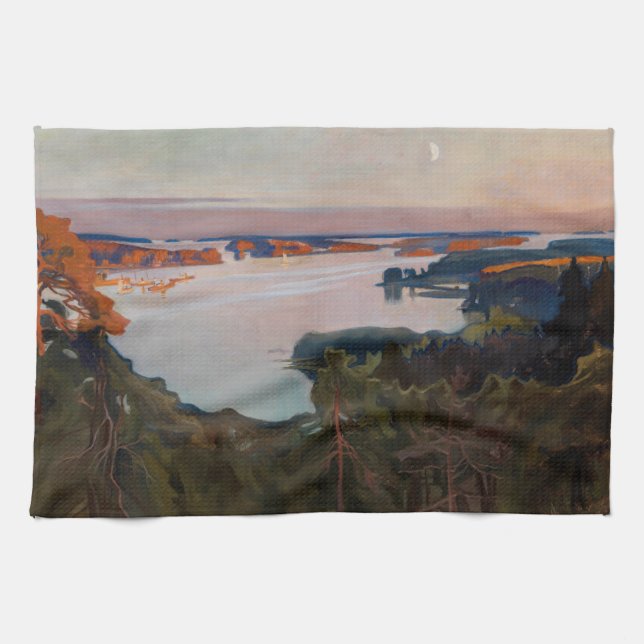 Albert Edelfelt - View over Haikko Kitchen Towel (Horizontal)