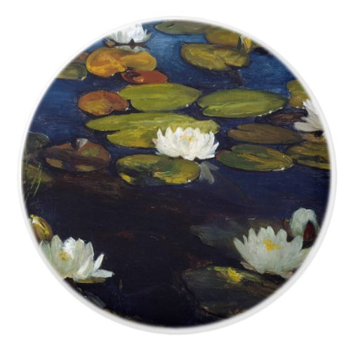 Albert Edelfelt _ Water Lilies Study Ceramic Knob