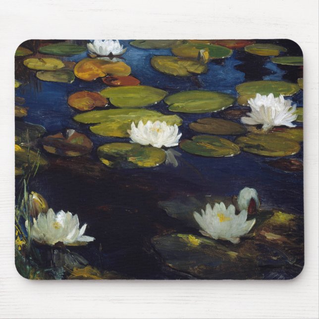 Albert Edelfelt - Water Lilies, Study Mouse Pad (Front)