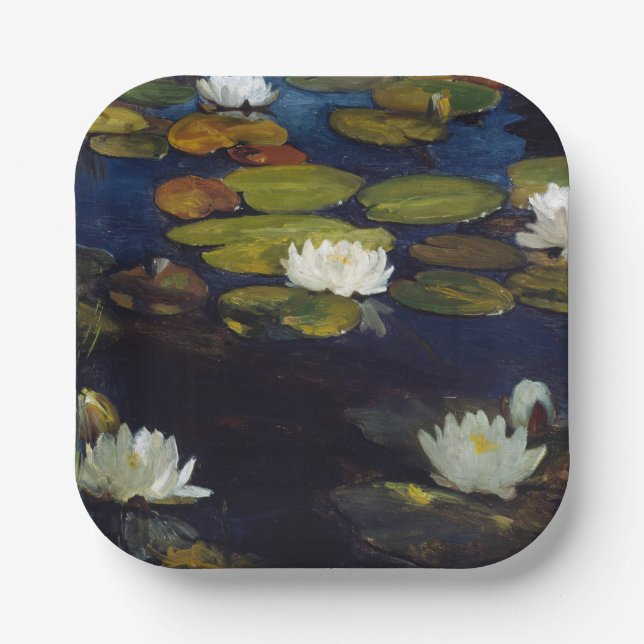 Albert Edelfelt - Water Lilies, Study Paper Plates (Front)