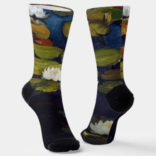 Albert Edelfelt _ Water Lilies Study Socks