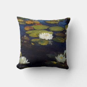 Albert Edelfelt - Water Lilies, Study Throw Pillow