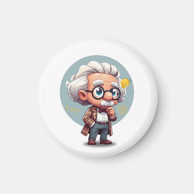 Albert Einstein 2 Magnet (Front)