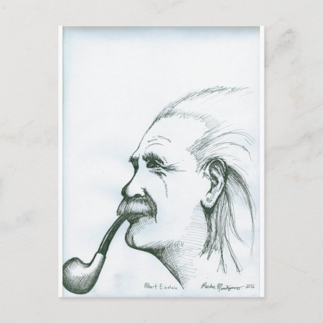 Albert Einstein.jpg Postcard (Front)