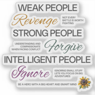 Albert Einstein Motivational Quote Typography Sticker