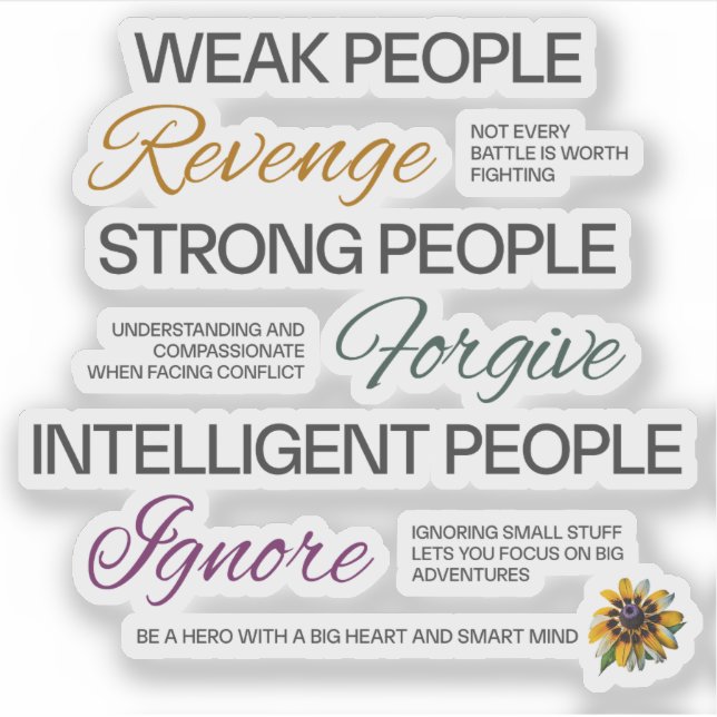 Albert Einstein Motivational Quote Typography Sticker (Front)