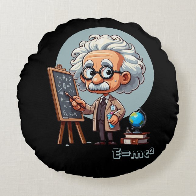 Albert Einstein   Round Pillow (Front)