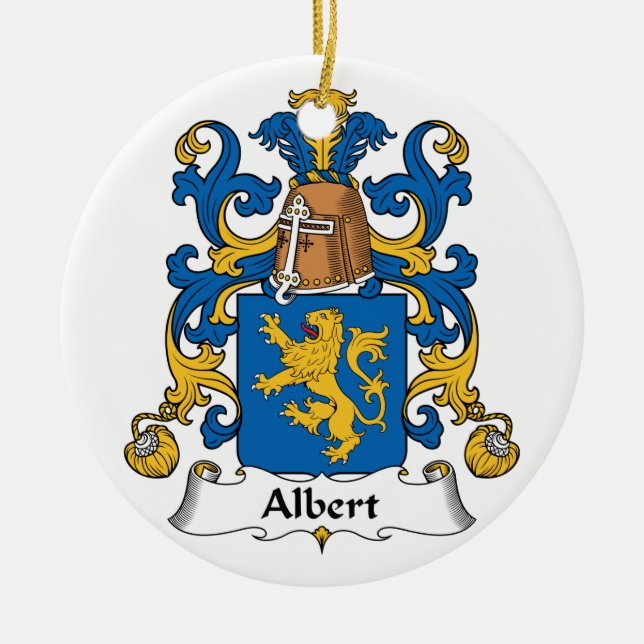 Albert Family Crest Ceramic Ornament (Front)