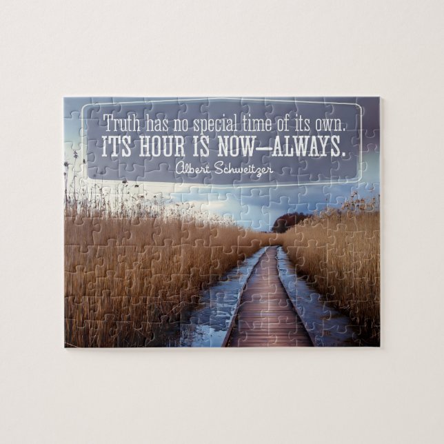 Albert Schweitzer Inspirational Quote "Truth" Jigsaw Puzzle (Horizontal)