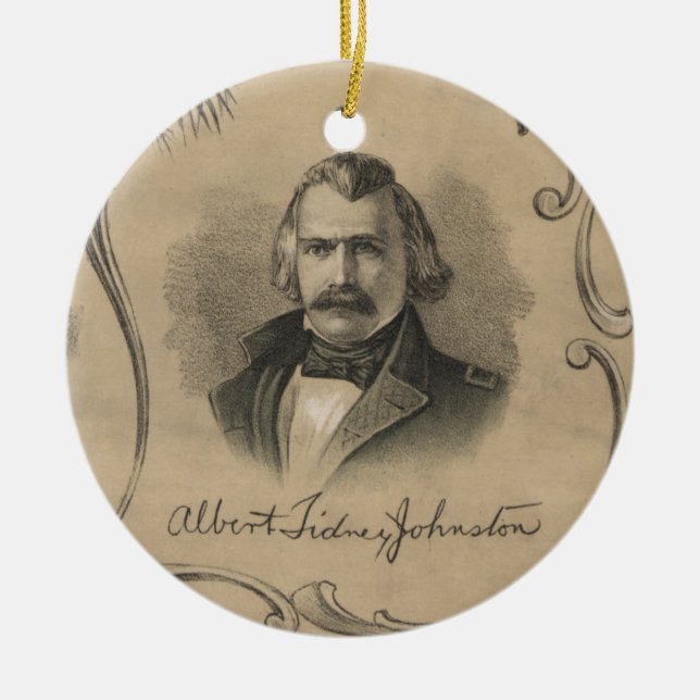 Albert Sidney Johnston Ceramic Ornament (Front)