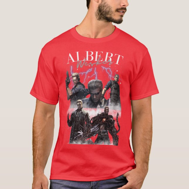 Albert Wesker Collage Resident Evil Poster Video G T-Shirt (Front)