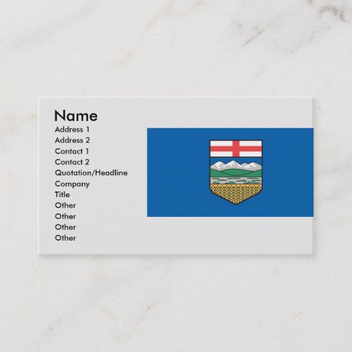 Alberta  Canada Business Card