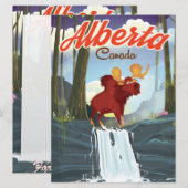 Alberta Canada cartoon travel poster (Front/Back)