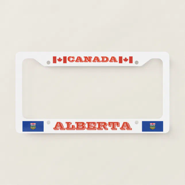 Alberta Canada Custom License Plate Frame Zazzle