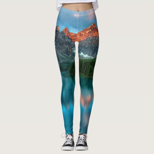 Alberta Canada Lake Louise Summer Adventure Leggings