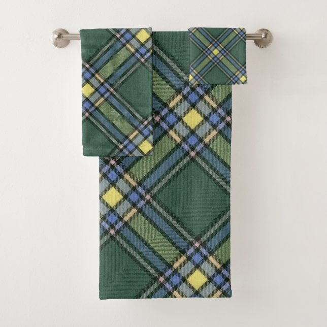 Alberta Canada Provincial Tartan Bath Towel Set (Insitu)