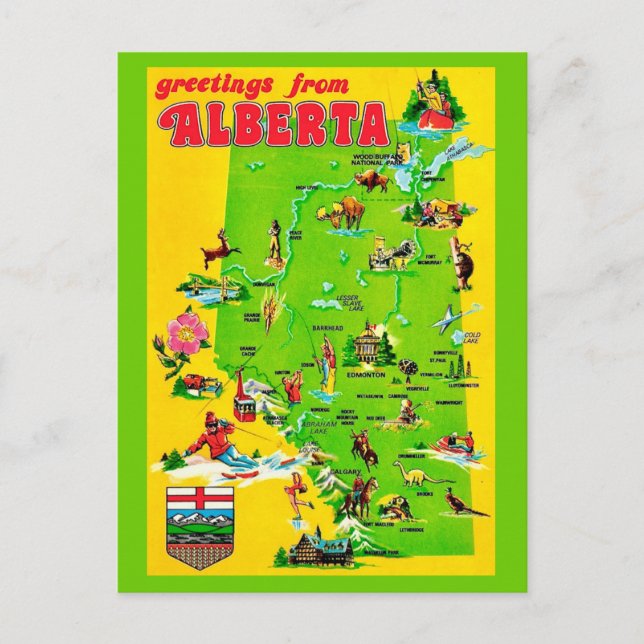 Alberta Canada Vintage Postcard (Front)