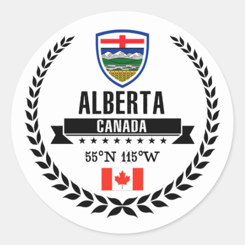 Alberta Classic Round Sticker