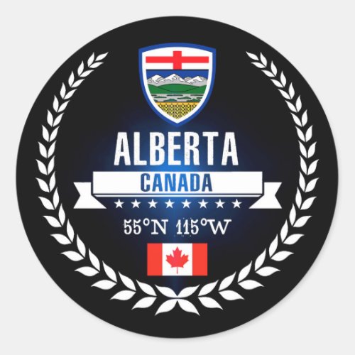 Alberta Classic Round Sticker