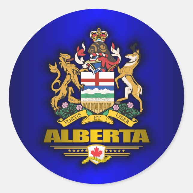 Alberta COA Classic Round Sticker (Front)