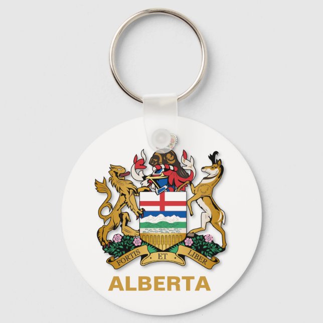 Alberta coat of arms keychain (Front)