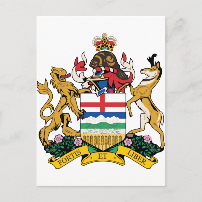 Alberta Coat Of Arms Postcard (Front)