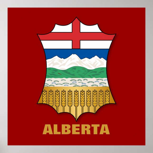 Alberta coat of arms poster (Front)