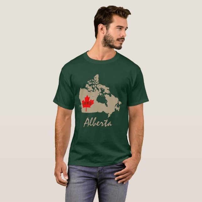 Alberta Customize  Canada Province T-Shirt (Front Full)