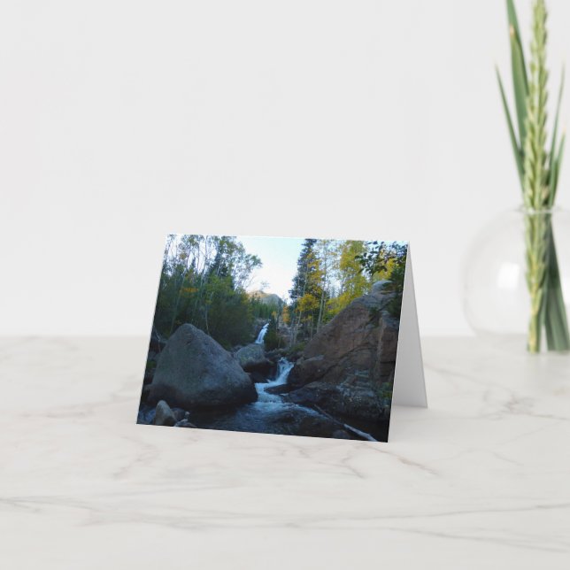 Alberta Falls at Sunrise at Rocky Mountains Card (Front)