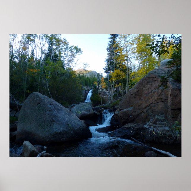 Alberta Falls at Sunrise at Rocky Mountains Poster (Front)