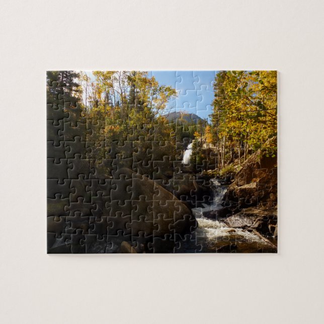 Alberta Falls in Autumn at Rocky Mountains Jigsaw Puzzle (Horizontal)