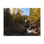 Alberta Falls in Autumn at Rocky Mountains Postcard