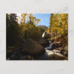 Alberta Falls in Autumn at Rocky Mountains Postcard
