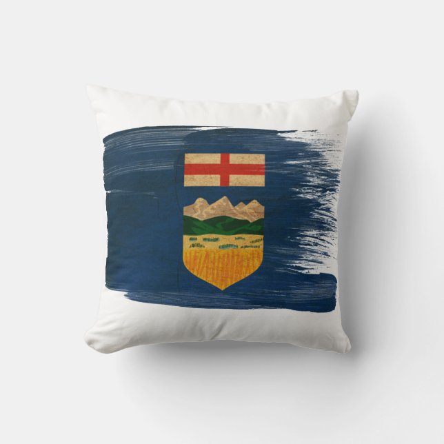 Alberta Flag Throw Pillow (Front)