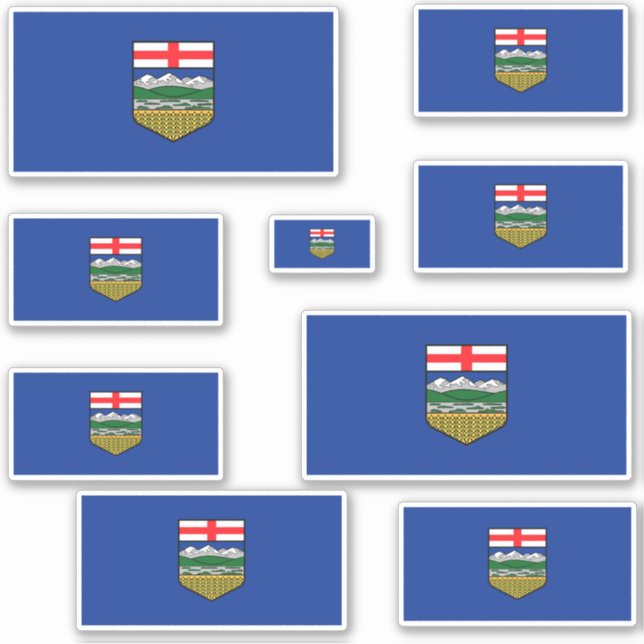 Alberta Flags Graphic Sticker (Front)