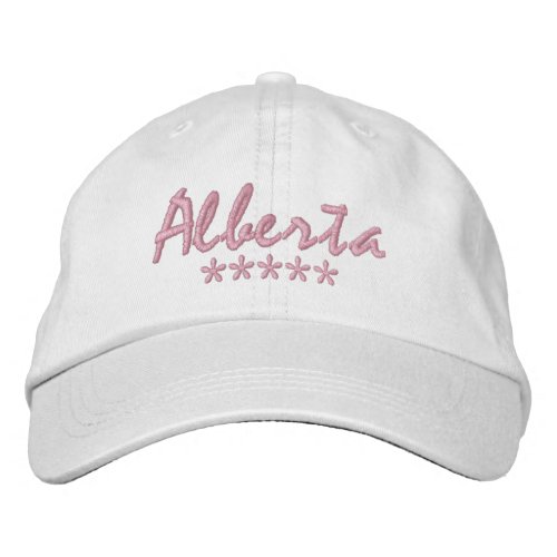 Alberta Name Embroidered Baseball Cap
