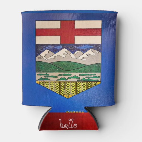 ALBERTA PAINTED FLAG CAN COOLER