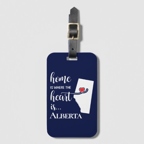 Alberta Province Home is Where Heart is Luggage Tag