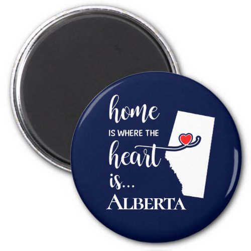 Alberta Province Home is Where Heart is Magnet
