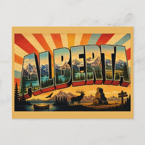 Alberta Rocky Mountains Glacial Lakes Forest Art Postcard