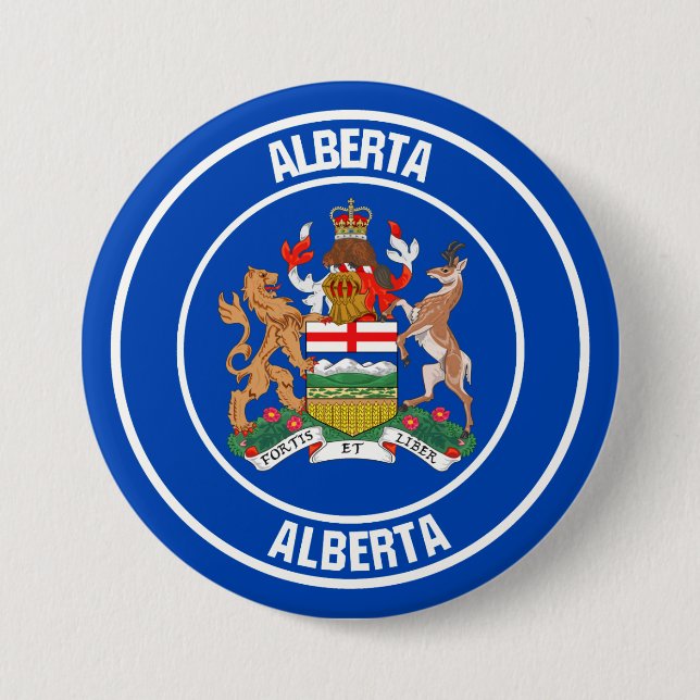Alberta  Round Emblem Button (Front)