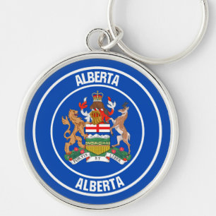Alberta Round Emblem Keychain