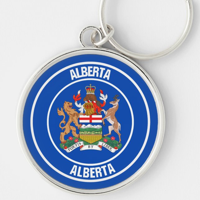 Alberta  Round Emblem Keychain (Front)