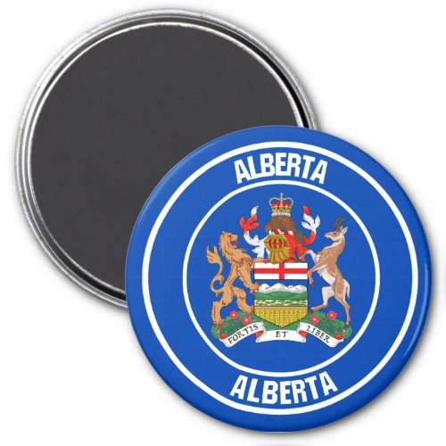 Alberta  Round Emblem Magnet