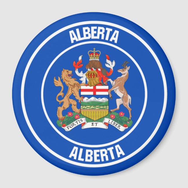 Alberta  Round Emblem Magnet