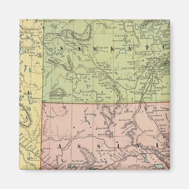Alberta, Saskatchewan Magnet (Front)