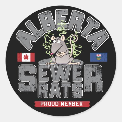 Alberta Sewer Rats Round Sticker