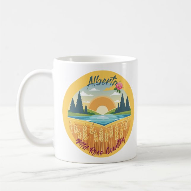 Alberta: Wild Rose Country Coffee Mug (Left)